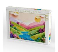 Puzzle · Mai: avec la Force du Soleil, Toutes Les Feuilles Poussent et de | nombreuses fleurs dessinent des taches colorées sur la prairie · 1000 pièces · Format assemblé 64 × 48 cm · CALVENDO Puzzle