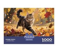Puzzle Maine Coon 1000 Pièces en Carton pour Adultes Enfants Jeu Éducatif Jeu De Défi Puzzles Cadeau Adulte Home Decor 70x50cm/1000pcs