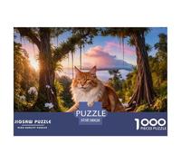 Puzzle Maine Coon 1000 Pièces pour Adultes Et Enfants, Plaisir Partagé en Famille, Jeu ÉduChatif, Puzzle Lianes Arbre Géant, Décoration Intérieure, Cadeau Enfant 38x26cm/1000pcs