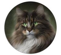 Puzzle Maine Coon pour Adultes, 1 000 pièces en Carton, idéal pour décorer la Maison ou Le Bureau, Cadeau de Noël idéal, 67,5 x 67,5 cm