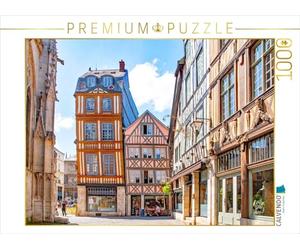 Puzzle · Maison penchée | Un motif du calendrier : Rouen- une destination de rêve · 1000 pièces · Format assemblé 64 × 48 cm · CALVENDO Puzzle