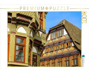 Puzzle · Maisons à colombages historiques sur la Place du marché | 1000 pièces · Format assemblé 64 × 48 cm · CALVENDO Puzzle