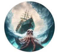 Puzzle Maître des Mers 1000 pièces, Puzzle Rond 1000 pièces pour Adultes, décoration Artistique à Faire soi-même, Cadeau d'anniversaire idéal 67,5 x 67,5 cm