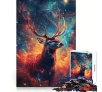 Puzzle Majesté Céleste du Cerf pour Adultes 1000 Pièces Stimule la mémoire Loisirs agréables Cadeau créatif et Solide (38x26cm)