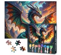 Puzzle Majestueux Dragon 1000 pièces - Puissant puzzle dragon pour les cadeaux pour les garçons amateurs de puzzles Puzzle Intelligence Puzzle pour les soirées de jeu en famille 50 cm x 70 cm