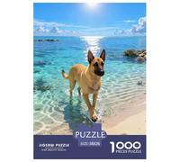 Puzzle Malinois Belge 1000 Pièces pour Adultes Et Enfants, Défiant Et Stimulant, Puzzles Haut-Fonds, DéCoration, Cadeau Famille 38x26cm/1000pcs