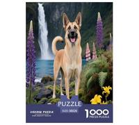 Puzzle Malinois Belge 1000 Pièces pour Adultes Et Enfants, Jeu Ludique Et Instructif, Puzzles Chien Cascade, Home Decor, Cadeau Enfant 38x26cm/1000pcs