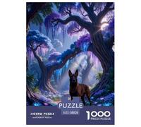 Puzzle Malinois Belge 1000 Pièces pour Enfants Et Adultes, Jeu Ludique Et Instructif, Puzzles Fantasy Forêt, DéCoration, Cadeau Famille 38x26cm/1000pcs