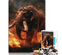 Puzzle Mammouth Ancien pour Adolescents 1000 Pièces, Jouet Éducatif Intellectuel Décompressant, Cadeaux Secret du Père Noël 38x26cm