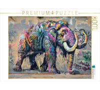 Puzzle · Mammut | Animaux préhistoriques de style graffiti · générés par l'IA · 1000 pièces · Format assemblé 64 × 48 cm · CALVENDO Puzzle