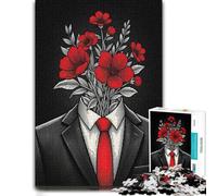 Puzzle Man with Flowers for A Head 1000pcs (52x38cm) Cadeau pour Passionnés | Activité puzzle relaxante les dimanches au calme, pour un moment calme.