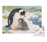 Puzzle Manchot avec 1000 Pièces pour Adultes,Mer de Fleurs sur Glacier Un Jeu De Dexérité Très Difficile Puzzle,Jeu D'intelligence l'art De La Décoration Moderne 1000pcs (75x50cm)