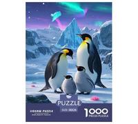 Puzzle Manchot Qui Compte 1000 Pièces pour Adultes,Paysage Antarctique Un Jeu De Dexérité Très Difficile Puzzle ÉduChatif l'art De La Décoration Moderne 38x26cm/1000pcs