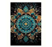 Puzzle Mandala Lotus pour Adultes,2000 pièces,100x70 cm Bricolage Artistique Puzzles, Jeu éducatif Challenge Toy Puzzle pour Décoration de la Maison