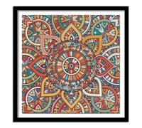 Puzzle Mandala Vintage pour Adultes 1000 pièces, Artistique 65x65cm Puzzle de Bricolage pour Décoration de la Maison, Jeu éducatif Challenge Toy, Puzzles pour Adultes Enfants