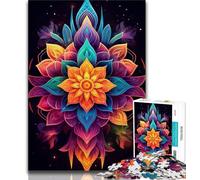 Puzzle Mandalas Fleuris pour Adolescents, 1 000 pièces, pour Adultes et Adolescents, Jouets éducatifs, Jeux Anti-Stress, décoration d'intérieur Unique et Cadeaux, 75x50cm