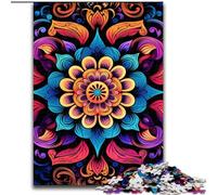 Puzzle Mandalas Fleuris pour Adultes 1000 pièces, Jouets éducatifs, Jeux Anti-Stress, Cadeaux d'anniversaire Uniques (26x38cm)
