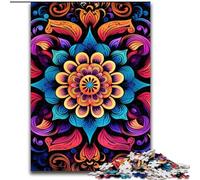 Puzzle Mandalas Fleuris pour Adultes 1000 pièces, Jouets éducatifs, Jeux Anti-Stress, Cadeaux d'anniversaire Uniques (50x75cm)