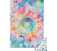 Puzzle Mandalas pour Adultes, 1000 Pièces, Puzzle en Papier, Jeu de Décompression Amusant, 1000 Pièces (38x26cm)