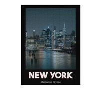Puzzle Manhattan Skyline pour Adultes, Format 500 PCS