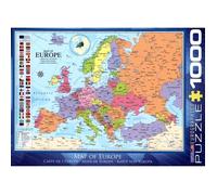 Puzzle Map of Europe - 1000 pièces - EUROGRAPHICS - Voyage et cartes - Adulte - Multicolore