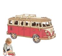 Puzzle Maquette Bus en Bois A Construire Tour Bus - Puzzle en Bois Kit De Modélisme | Casse-tête Maquette À Construire | Kit De Construction | Casse-tête Londres Tour Bus pour Adultes