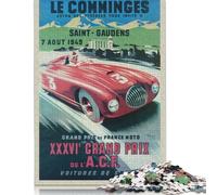 Puzzle Marchal 24 Heures du Mans Juin 1954 100% Carton recyclé, Puzzle en Carton de qualité supérieure pour Adultes et Enfants, Cadeaux d'halloween 1000 pièces (75 x 50 cm)