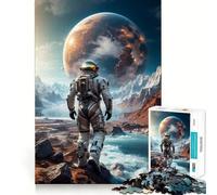 Puzzle Marcher dans Le Cosmos 1000 pièces Entraînement Mental Amusant Découpe Nette Composants Robustes Loisirs captivants pour des Moments de détente à la Maison (38x26cm)