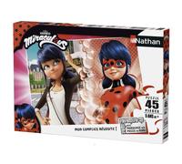 Puzzle 45 pièces Nathan Marinette Lady Bug Miraculous Marron G
