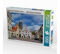 Puzzle · Marktplatz mit Canaletto-Blick, Altstadt, N50°57'44.2476 | E13°56'28.734" 1000 Teile Puzzle quer · 1000 pièces · Format assemblé 64 × 48 cm · CALVENDO Puzzle