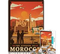Puzzle Maroc 1000 pièces pour Adultes et Adolescents, Jouets éducatifs, Jeux familiaux, Cadeau d'anniversaire, 38x26cm