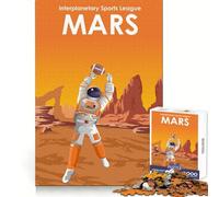 Puzzle Mars Football League pour Adultes,1000 pièces,pour stimuler la mémoire,Un Passe-Temps paisible,Un pour Les fêtes (50x75cm)