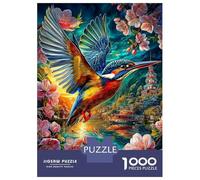 Puzzle Martin-pêcheur 1000 Pièces pour Adolescents Et Enfants - Difficile Puzzles Jeu De Patience en Famille 52x38cm/1000pcs