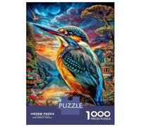 Puzzle Martin-pêcheur 1000 Pièces pour Adolescents Et Enfants - Difficile Puzzles Jeu De Patience en Famille 38x26cm/1000pcs
