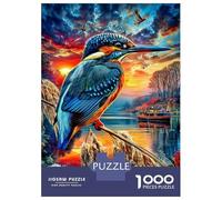 Puzzle Martin-pêcheur 1000 Pièces pour Adolescents Et Enfants - Difficile Puzzles Jeu De Patience en Famille 52x38cm/1000pcs