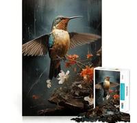 Puzzle Martin-pêcheur éclatant de 1000 pièces pour Adultes,Jeu de réflexion,découpe Laser pour Un Assemblage Parfait,activité enrichissante pour Les Jours de Pluie (38x26cm)