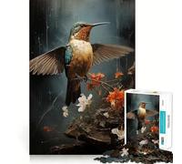 Puzzle Martin-pêcheur Vibrant 1000 pièces Jeu de Concentration mentale Découpe de précision Bords Lisses Jeu de Construction de Liens significatifs (50x75cm)
