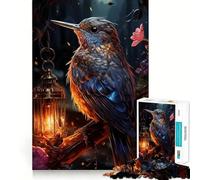 Puzzle Martin-pêcheur Vibrant de 1000 pièces Jeu de création et de développement Personnel Emboîtement Parfait Pas de pièces détachées Activité de Partage et de complicité avec Les Proches (50x75cm)