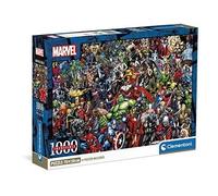 Clementoni | Puzzle Marvel 1000 Pièces pour Adultes 10 Ans+ | Puzzle Impossible Super-Héros | Illustration Détail Dense | Poster Inclus | 70 x 50 cm | Jeu Calme et Concentration | Activité sans Écran