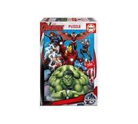 Puzzle Marvel Avengers 200 Pieces - Hulk - Iron Man - Captain American - Thor - Collection Super Heros - Enfant