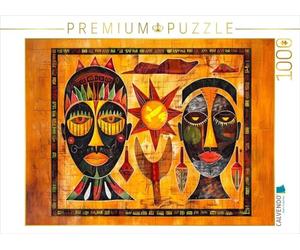 Puzzle · Masques Abstraits et Visages africains | Représentation mystique des cultures africaines avec une force… · 1000 pièces · Format assemblé 64 × 48 cm · CALVENDO Puzzle