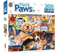 Puzzle MasterPieces Playful Paws Puppy Party EZ Grip, Art par Jenny Newland, 300 pièces G