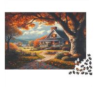 Puzzle Matin d'automne pour Adultes,38x26cm/1000pcs,Jeu Éducatif,décoration De La Maison,Beau Village