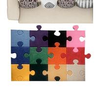 Puzzle Mats, Squares Baby, Soft Stylish Pattern Easy Assembly Modular Design Vibrant Pastels Tactile Texture, Home Decorations for Living Room Bedroom Nursery Playroom Daycare Center