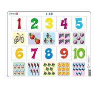 Puzzle 10 Pièces Puzzle Cadre - Apprendre À Compter : Les Chiffres De 1 À 10
