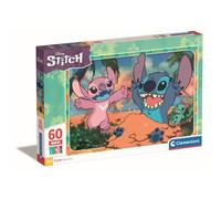 Clementoni | Puzzle Disney Stitch 60 Maxi Pièces pour Enfants 4 Ans+ | Supercolor | 62 x 42 cm | Activité Motricité Observation | Jeu Éducatif Éco-Conçu | Ideé Cadeau | Jeu de Societé