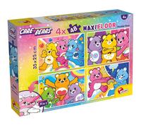 Lisciani - Care Bears - Puzzle Educatif pour Enfants dès 4 Ans - Coffret 4 x 48 Pièces Double Face à Colorier - Format 35 x 25 cm - Activité Créative Dessin Animé Bisounours - Motricité Fine