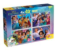Lisciani - DISNEY ENCANTO - Puzzle 4x48 Pièces - Pour Enfants Dès 4 Ans - Puzzle Maxifloor Double Face - 35x25cm - Verso à Colorier - Jeu Éducatif & Ludique
