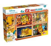 Lisciani Puzzle Disney Roi Lion Maxifloor – 4 x 48 pièces double-face – Dès 4 ans – 35x25
