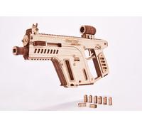 Wood Trick 3D Wooden Puzzle Assault Rifle Mechanical Models with Board Game, Assembly Constructor, Brain Teaser, Best DIY Toy, IQ Game for Teens and Adults
